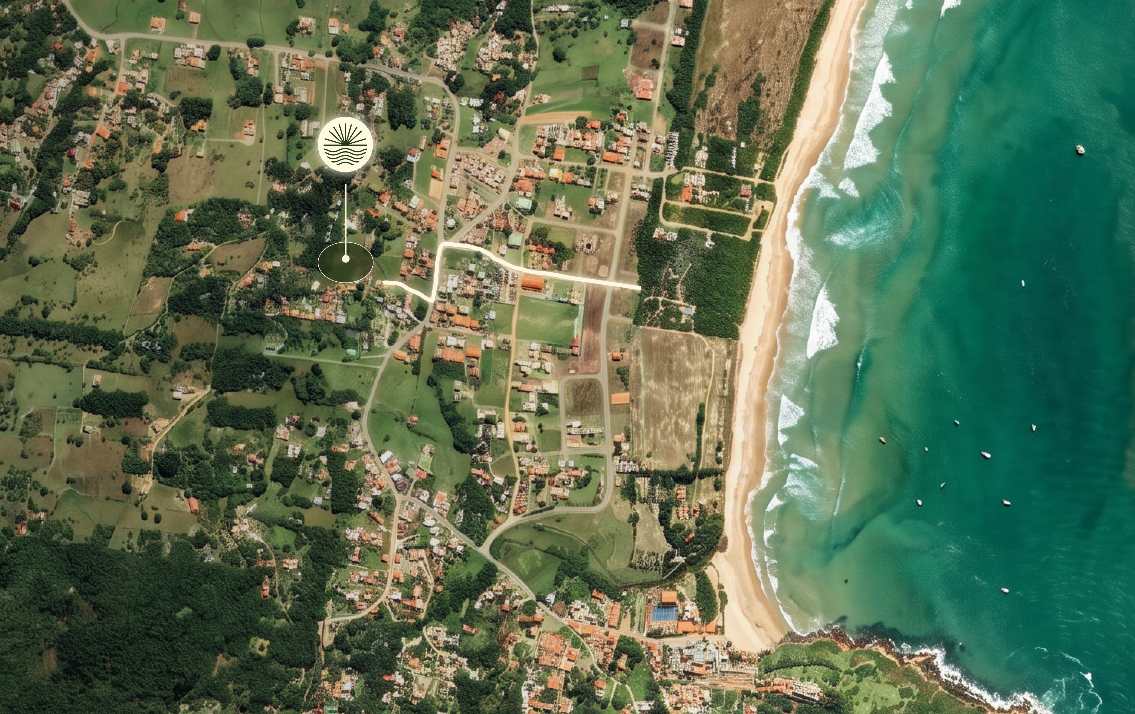 Mapa da localização do Jardins Alvorada, a 450 m do mar na Gamboa